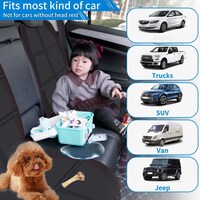 Cute Paws Car Seat Protector with Storage Pockets, Black