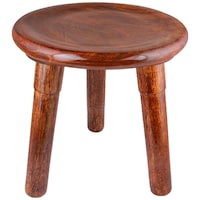Picture of Amaze Shoppee Wooden Round Stool, Brown