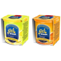 Picture of Areon Gel Car Air Freshener, Lemon and Orange, 80gm, Pack of 2