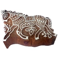 Picture of Royal Kraft Block Large Horse Pattern Big Wooden Stamp, 3.9 Inch