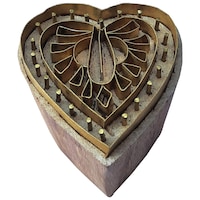Royal Kraft Decorative Shape Heart Brass Printing Block