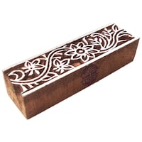 Picture of Royal Kraft Abstract Floral Design Border Block Print Wood Stamp