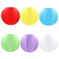 Picture of Likes of India Chinese Round Waterproof Silk Lantern, 30 cm, Pack of 6