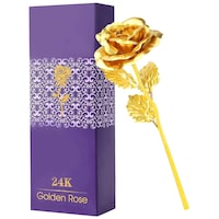 Abha Print Luxury Decorative Artificial Rose with Box, GR-1, Gold