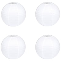 Diktmark Fancy Waterproof Lantern Shade, 16 Inch, White, Pack of 4