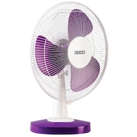 Usha Mist Air Duos Table Fan, 240V, White and Purple