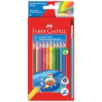 Picture of Faber-Castell Grip Watercolor Pencil with Brush, Set of 12