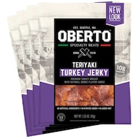 Picture of Oberto Specialty Meats Teriyaki Turkey Jerky, Pack of 4 - 3.25oz