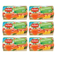 Picture of Del Monte Diced Peaches in Peach Flavored Gel Fruit Cups, Pack of 24 - 4.5 Oz