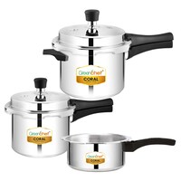 Picture of Greenchef Coral Comb Pressure Cooker, 5, 3 and 2 litre