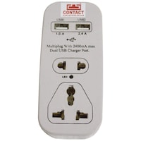 Delhi Arts Travel Adapter with Dual USB Charger Port