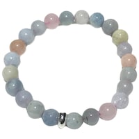 Picture of Remedywala Premium Morganite Crystal Bracelet, Blue and Pink, 8mm
