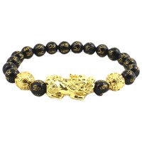 Picture of Remedywala PI-YAO Attractive Bracelet, Black and Golden, 8mm