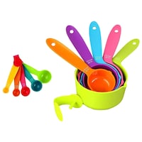Picture of Pride Plastic Baking Measuring Cup and Spoons Set , Set of 10
