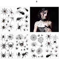 Picture of Stken Halloween Temporary Tattoo, Spider and Spider Web - 10pcs