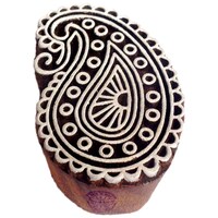 Picture of Royal Kraft Asian Ornate Shape Paisley Wood Block Stamp