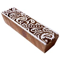 Picture of Royal Kraft Abstract Paisley Shape Border Wooden Printing Block Stamp