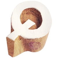 Picture of Royal Kraft Artisan Wooden Blocks Alphabet Q Designs Printing Stamp