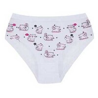 PMY 100% Cotton Knitted Fabric Printed Girl Brief, Pack Of 12Pcs