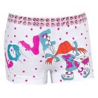 PMY 100% Cotton Knitted Fabric Printed Girl Brief, Pack Of 12Pcs