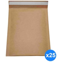 Abha Print Self Sealing Bubble Envelope, 7 x 5inch, Brown, Pack of 50