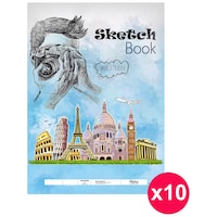 Abha Print A3 Sketch Drawing Notebook, 36 Pages, 42 x 29.7cm, Pack of 10