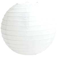 Lamps of India Round Silk Waterproof Chinese Lanterns, 16 Inch, White, Pack of 3
