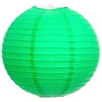Lamps of India Decorative Round Paper Lanterns, Green