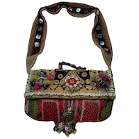 Picture of Vintage Embroidered Clutch Bag, Multicolour