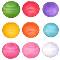 Likes of India Hanging Round Paper Lanterns, 12 Inch, Pack of 8