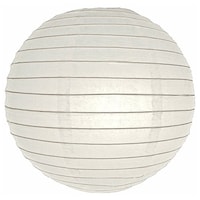 Balloonistics Round Paper Lamp, 16 Inch, White