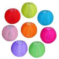 Picture of Lamps of India Chinese Round Waterproof Cloth Lanterns, 30 cm, Pack of 10
