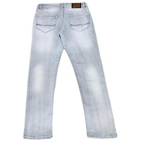 Seltos Men's Slim Fit Faded Jeans, Light Blue