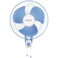 Picture of Surya Electrical Wall Mount Fan, 110W, Blue