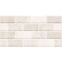 Cleopatra Catania Ivory Brick Glossy Finish 30x60cm Wall Tile, Light Beige
