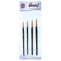 Picture of Anmol Art & Frames Synthetic Artist Painting Flat Brushes, Set of 4