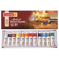 Camel Camlin Kokuyo Acrylic Color Box, 12 Shades