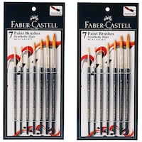Picture of Faber Castell 7-Piece Synthetic Paint Brush Set, Pack of 2