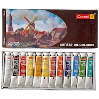 Camel Artist's Oil Color Tubes, 12 Shades
