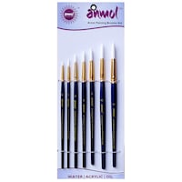 Picture of Anmol Art & Frames Synthetic  Artist Painting Round Brushes, Set of 7