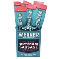 Picture of Werner Spicy Pickled Pork & Beef Sausage, Pack of 12 - 1.7 Oz
