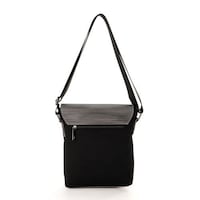 Picture of Shield Leather With Black Textile Cross-Body Bag