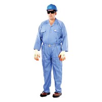 Vaultex Twill Coverall Work Wear, 1PV, XXL, Blue