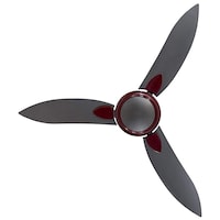 Picture of Usha Bellflower Ceiling Fan, Grey and Maroon, 1250mm