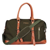 Mounthood Premium Quality Long Lasting Leather Duffle Bag, Polaris Green