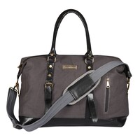Mounthood Premium Quality Long Lasting Leather Duffle Bag, Polaris Dark Gray