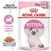 Royal Canin Feline Health Nutrition Kitten Jelly Wet Food, 85g, Box of 12 Pouches
