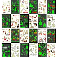 Picture of Konsait Christmas Glow in the Dark Temporary Tattoos, 188pcs