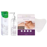 Picture of SilcSkin Reusable Decollette Pad and Bottle SilcSkin Cleanser Chest Care Set