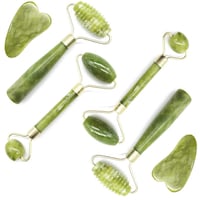 Tihood Jade Roller and Scraping Massage Tools Kits, Set of 6pcs